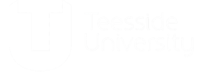 Teesside University Logo White